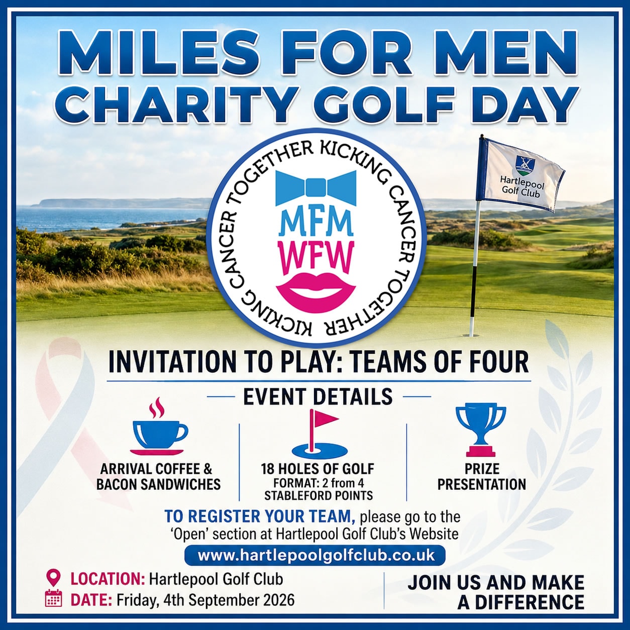 Miles For Men Charity Golf Day 2026 — Hartlepool Golf Club