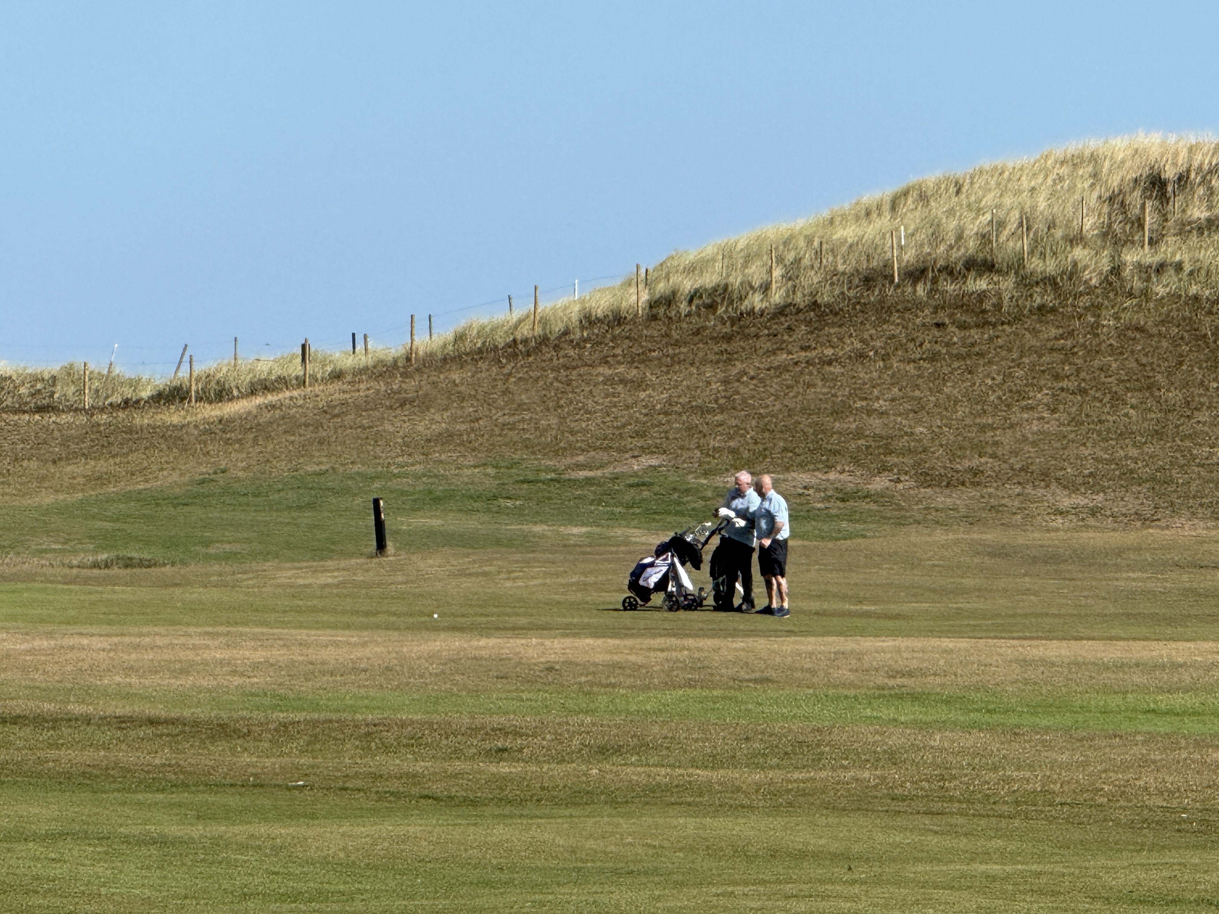 Golfers on the course at Hartlepool Golf Club